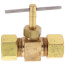 3/8" OD Compression x 3/8" OD Compression Straight Needle Valve (Rough Brass)