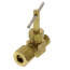 1/4" Nominal Compression x 1/8" MIP Straight Needle Valve (Rough Brass)