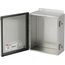 10" x 8" x 4" Continuous Hinge with Clamps Junction Box Type 4X, Brushed, Stainless 304, A1008CHNFSS
