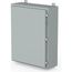 24" x 24" x 8" Continuous Hinge Enclosure with Clamps LP Type 4, Mild Steel (Gray), A242408LP