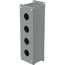 Pushbutton Enclosures Type 12, 4PBx30.5mm, Steel (Gray), E4PB