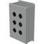 Pushbutton Square Enclosures Type 12, 6PBx30.5mm, Steel (Gray), E6PB