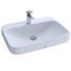 LT416G#01 Arvina Rectangular 23" Vessel Bathroom Sink w/ CEFIONTECT for 1 Hole Faucets (Cotton White)