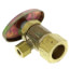 1/2" Nom Compression (5/8" OD) x 1/4" OD Compression Multi-Turn Angle Stop Valve, Lead Free (Rough Brass)