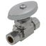 1/4" Nom Compression (3/8" OD) x 3/8" OD Compression Multi-Turn Straight Stop Valve, Lead Free (Chrome)