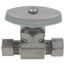 1/4" Nom Compression (3/8" OD) x 3/8" OD Compression Multi-Turn Straight Stop Valve, Lead Free (Chrome)