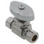 1/4" Nom Compression (3/8" OD) x 3/8" OD Compression Multi-Turn Straight Stop Valve, Lead Free (Chrome)