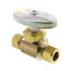 1/4" Nom Compression (3/8" OD) x 3/8" OD Compression Multi-Turn Straight Stop Valve, Lead Free (Rough Brass)