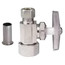 1/2" Nom Compression (5/8" OD) x 3/8" OD Compression Multi-Turn Straight Stop Valve with Tube Insert, Lead Free (Chrome)