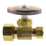 5/8" O.D. Compr (3/4" OD) x 3/8" O.D. Compr Straight Stop Valve, Lead Free (Rough Brass)