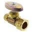5/8" O.D. Compr (3/4" OD) x 3/8" O.D. Compr Straight Stop Valve, Lead Free (Rough Brass)