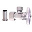 1/2" Nom Compression x 3/8" OD Compression Multi-Turn Angle Stop Valve with Tube Insert, Lead Free (Chrome)