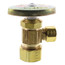 1/2" Nom Compr (5/8" OD) x 3/8" O.D. Compr Angle Stop, Lead Free (Rough Brass)