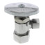 1/2" Nom Compr. (5/8" OD) x 3/8" O.D. Compr. Angle Stop Valve, Brass Stem, Lead Free (Chrome Plated)