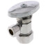 1/2" Nom Compr. (5/8" OD) x 3/8" O.D. Compr. Angle Stop Valve, Brass Stem, Lead Free (Chrome Plated)