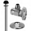 1/2" FIP x 3/8" Flare Toilet Supply Kit - Angle Stop, 11" Length (Chrome)