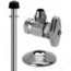 1/2" FIP x 3/8" Flare Faucet Supply Kit - Angle Stop, 17" Length (Chrome)