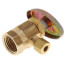 1/2" FIP x 1/4" OD Compression Multi-Turn Angle Stop Valve, Lead Free (Rough Brass)