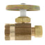 1/2" FIP x 3/8" OD Compression Multi-Turn Straight Stop Valve (Rough Brass)
