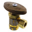 3/8" FIP x 3/8" OD Compression Multi-Turn Angle Stop Valve, Lead Free (Rough Brass)