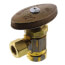 3/8" FIP x 3/8" OD Compression Multi-Turn Angle Stop Valve, Lead Free (Rough Brass)