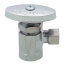 1/2" FIP x 3/8" O.D. Compr. Angle Stop Valve, Brass Stem, Lead Free (Chrome)