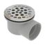 2" PVC Round Side Outlet Shower Drain (Matte Black)