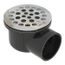 2" ABS Round Side Outlet Shower Drain (Matte Black)