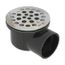 2" ABS Round Side Outlet Shower Drain (Stainless Steel)