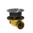 1-1/2" Brass Round Side Outlet Shower Drain for Molded Bases (Stainless Steel)