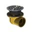 2" Brass Round Side Outlet Shower Drain (Brushed Nickel)
