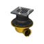 1-1/2" Brass Square Side Outlet Shower Drain for Tile Bases (Matte Black)