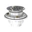 2" Testable PVC Round Shower Drain for Tile Bases (Stainless Steel)