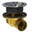 1-1/2" Brass Round Side Outlet Shower Drain for Molded Bases (Matte Black)