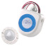 PIR 360 Degree Occupancy Sensor w/ 3 Interchangeable Lenses: High-Bay, Fixture Mount & Aisle way - White