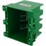 32 Cubic Inch 2-Gang Old Work Non-Metallic Outlet Box w/ 4 Wings & 8 Knockouts (3.5" x 4.06" x 4.25")