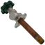 P-164D 4" Quarter Turn - Anti-Siphon Wall Hydrant, 1/2" MPT x 1/2" Sweat, Diamond