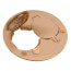 4" Dia One-Piece Brass Cover Plate for Flush Service Floor Boxes