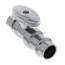 1/2" Press x 3/8" OD Compression Quarter Turn Straight Stop Valve,  Lead Free (Chrome Plated)