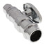 1/2" Press x 1/4" OD Compression Quarter Turn Straight Stop Valve, Lead Free (Chrome Plated)