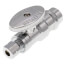 1/2" Press x 1/4" OD Compression Quarter Turn Straight Stop Valve, Lead Free (Chrome Plated)