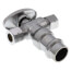 1/2" Press x 3/8" OD Compression x 3/8" OD Compression Quarter Turn Dual Outlet Stop Valve, Lead Free (Chrome Plated)