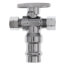 1/2" Press x 3/8" OD Compression x 3/8" OD Compression Quarter Turn Dual Outlet Stop Valve, Lead Free (Chrome Plated)