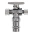 1/2" Press x 3/8" OD Compression x 1/4" OD Compression Quarter Turn Dual Outlet Stop Valve Lead Free (Chrome Plated)
