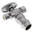 1/2" Press x 3/8" OD Compression x 1/4" OD Compression Quarter Turn Dual Outlet Stop Valve Lead Free (Chrome Plated)