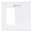 2-Gang Electrical Wall Plate, Metal Decora Combo, 1 Decora & 1 Blank (White)