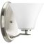 Bravo 1 Light Brushed Nickel Etched Glass Modern Bath Vanity Light