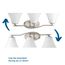Bravo 3 Light Brushed Nickel Etched Glass Modern Bath Vanity Light