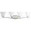 Bravo 4 Light Brushed Nickel Etched Glass Modern Bath Vanity Light