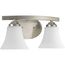 Adorn 2 Light Brushed Nickel Etched Glass Traditional Bath Vanity Light
